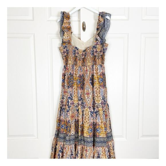 Caroline Constas Diamond Floral Tiered Sleeveless Maxi Dress NWT - Picture 6 of 11